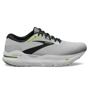 Brooks Ghost Max Mens Running Shoes Oyster Gray Black Lime 110406-071 Sz 12 EUC